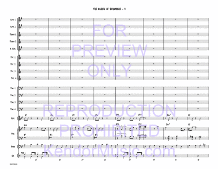 Queen Of Schmooze, The (Full Score) Jazz Ensemble scores gallery preview page 10