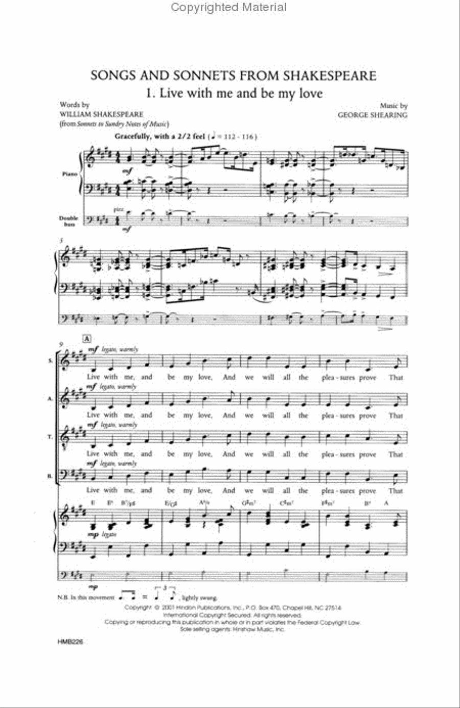 Songs and Sonnets 4-Part scores gallery preview page 2