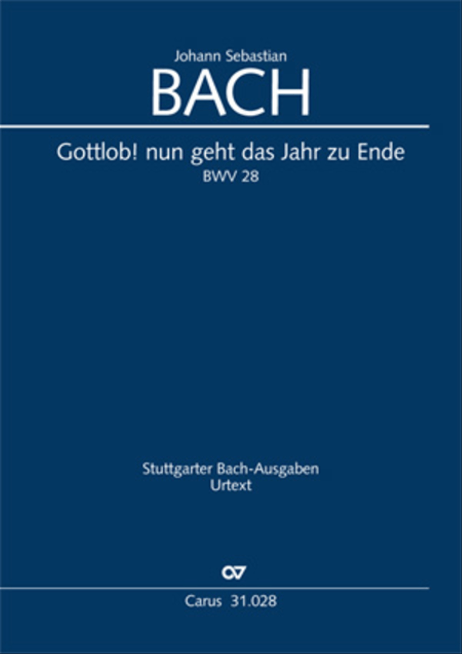 Rejoice! The passing year is ended (Gottlob! nun geht das Jahr zu Ende) 4-Part scores gallery preview page 1
