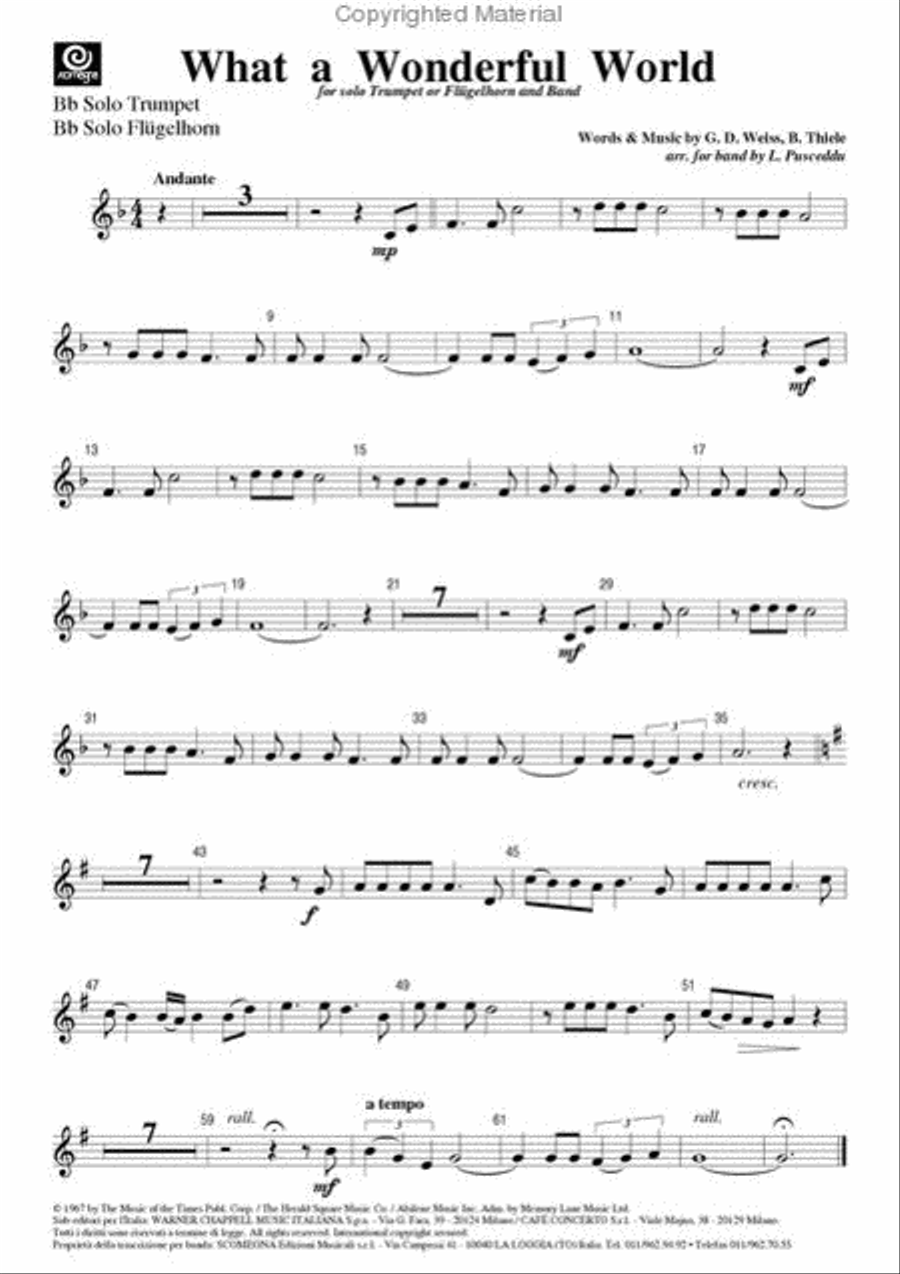What a Wonderful World What a Wonderful World Concert Band scores gallery preview page 3
