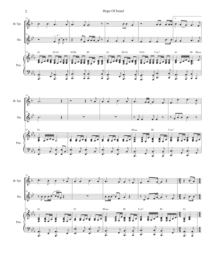Hope Of Israel Brass Duet scores gallery preview page 2
