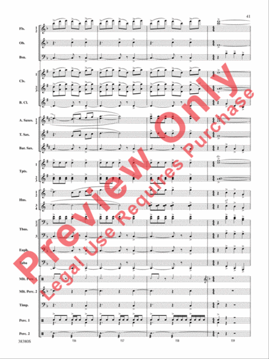 And In the End It Was Earth Concert Band scores gallery preview page 42