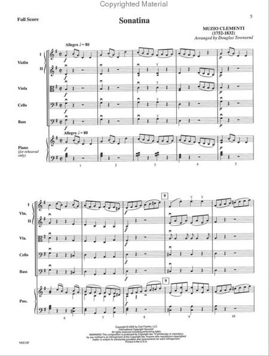 Sonatina String Orchestra scores gallery preview page 2