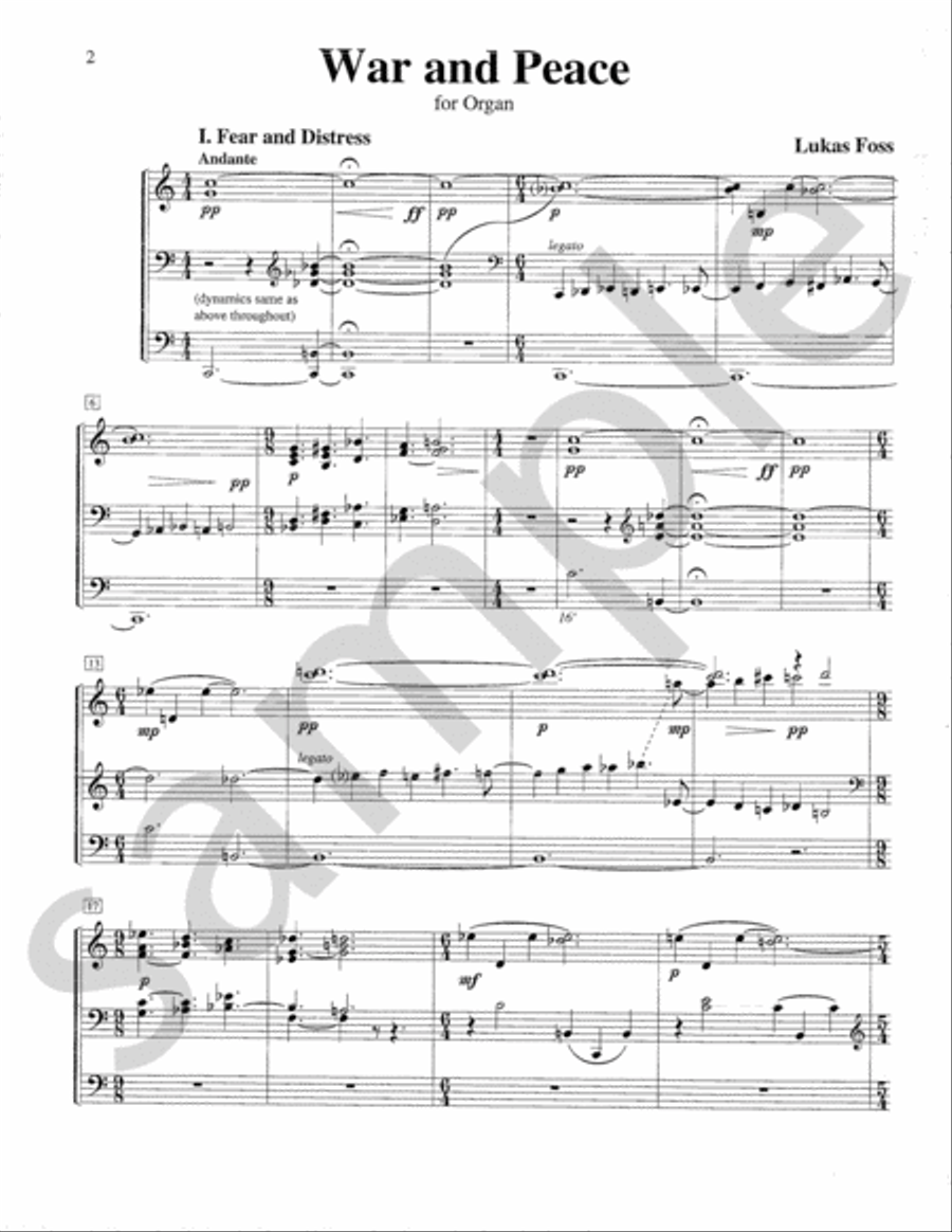 War and Peace Organ Solo scores gallery preview page 4