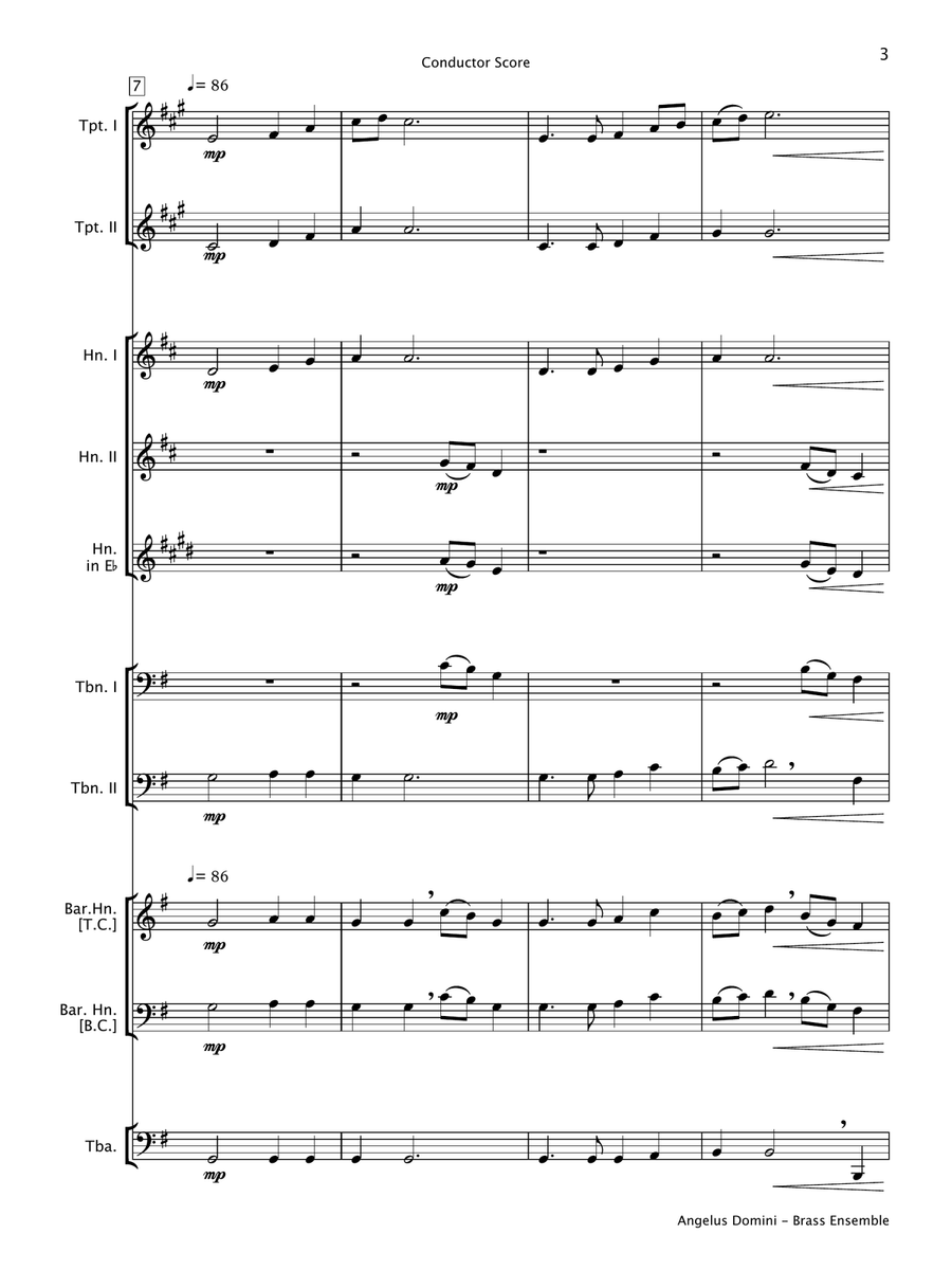 Angelus (Brass Ensemble) Brass Ensemble scores gallery preview page 5