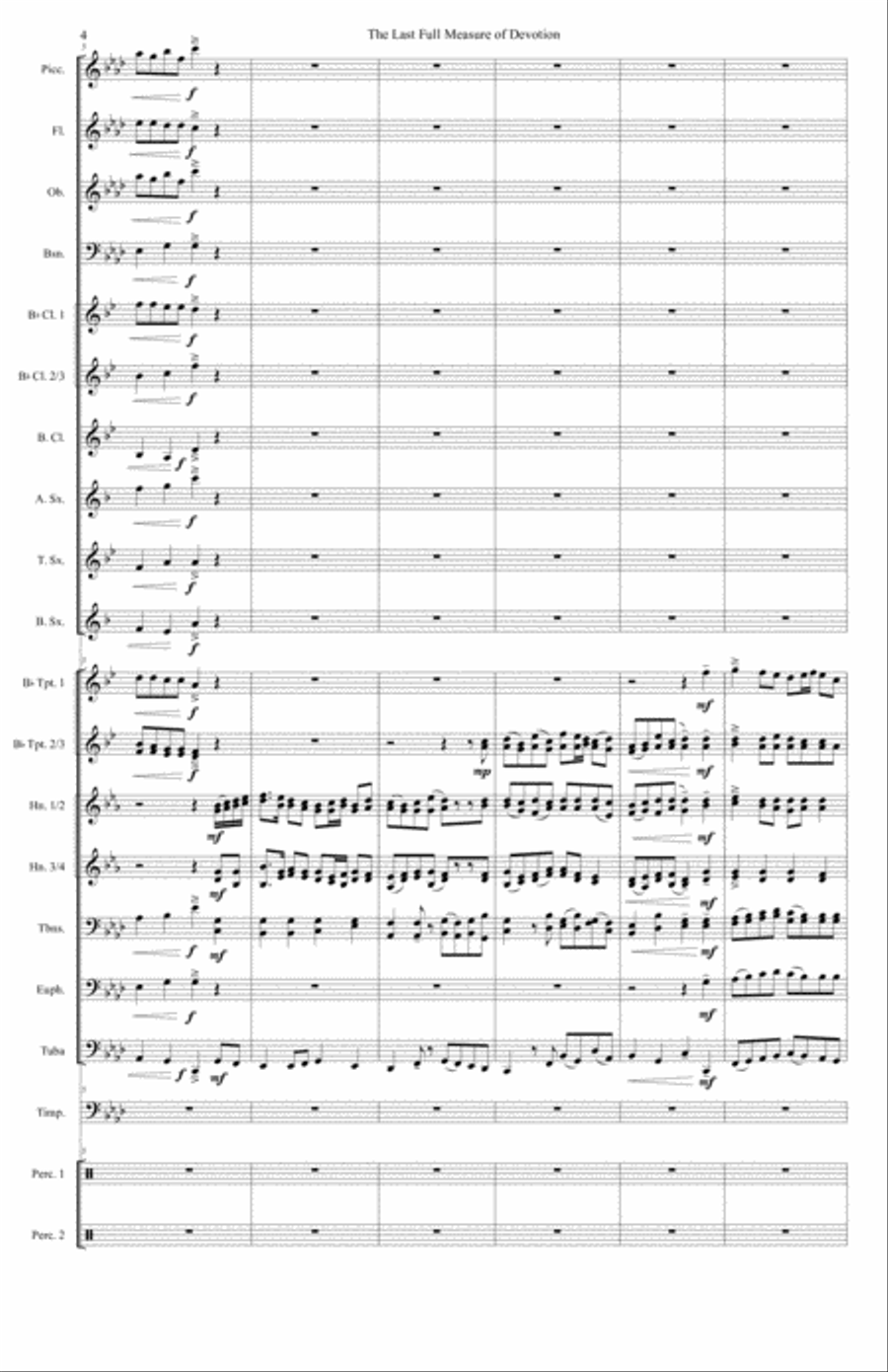 The Last Full Measure of Devotion for Concert Band Concert Band scores gallery preview page 4