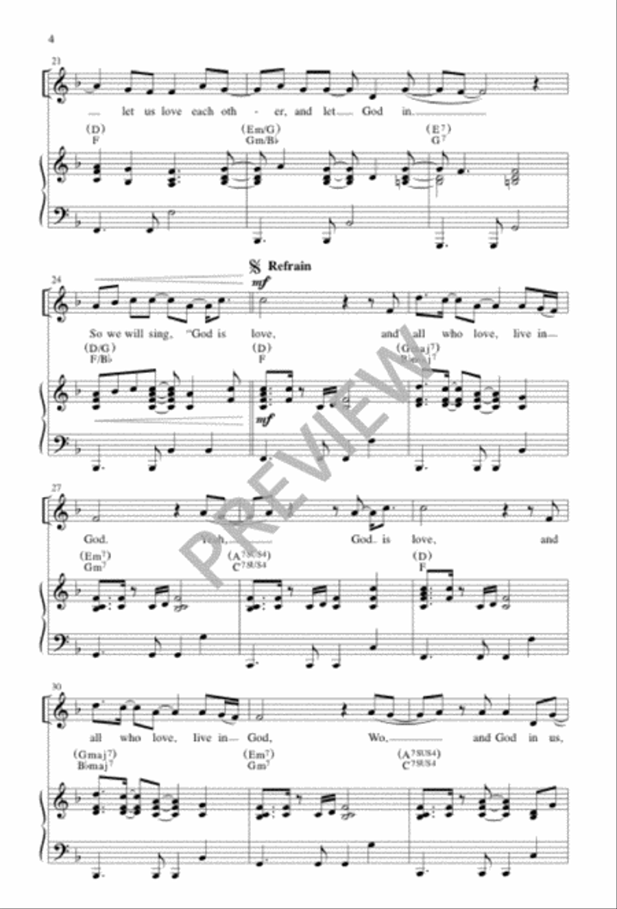 God is Love 2-Part scores gallery preview page 4