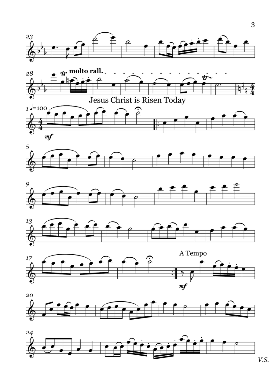 10 Easter Hymns, Flute Trios 10 Easter Hymns, Flute Trios Small Ensemble scores gallery preview page 3