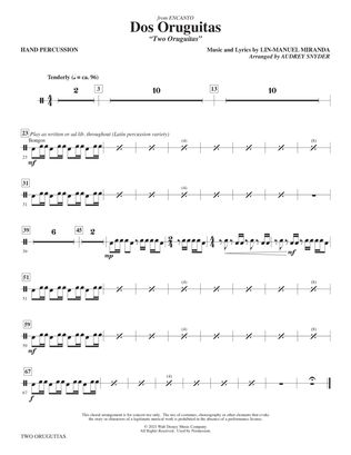 Dos/Two Oruguitas (from Encanto) (arr. Audrey Snyder) - Hand Percussion
