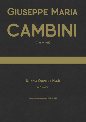 Cambini - String Quintet No.8 in F major