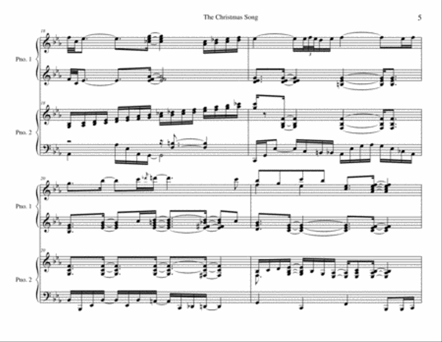 The Christmas Song (Chestnuts Roasting On An Open Fire) Piano scores gallery preview page 5