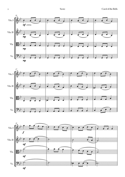 Carol of the Bells (String Quartet) image number null
