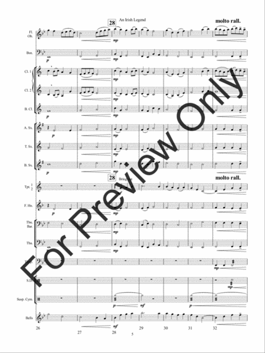An Irish Legend Concert Band scores gallery preview page 8
