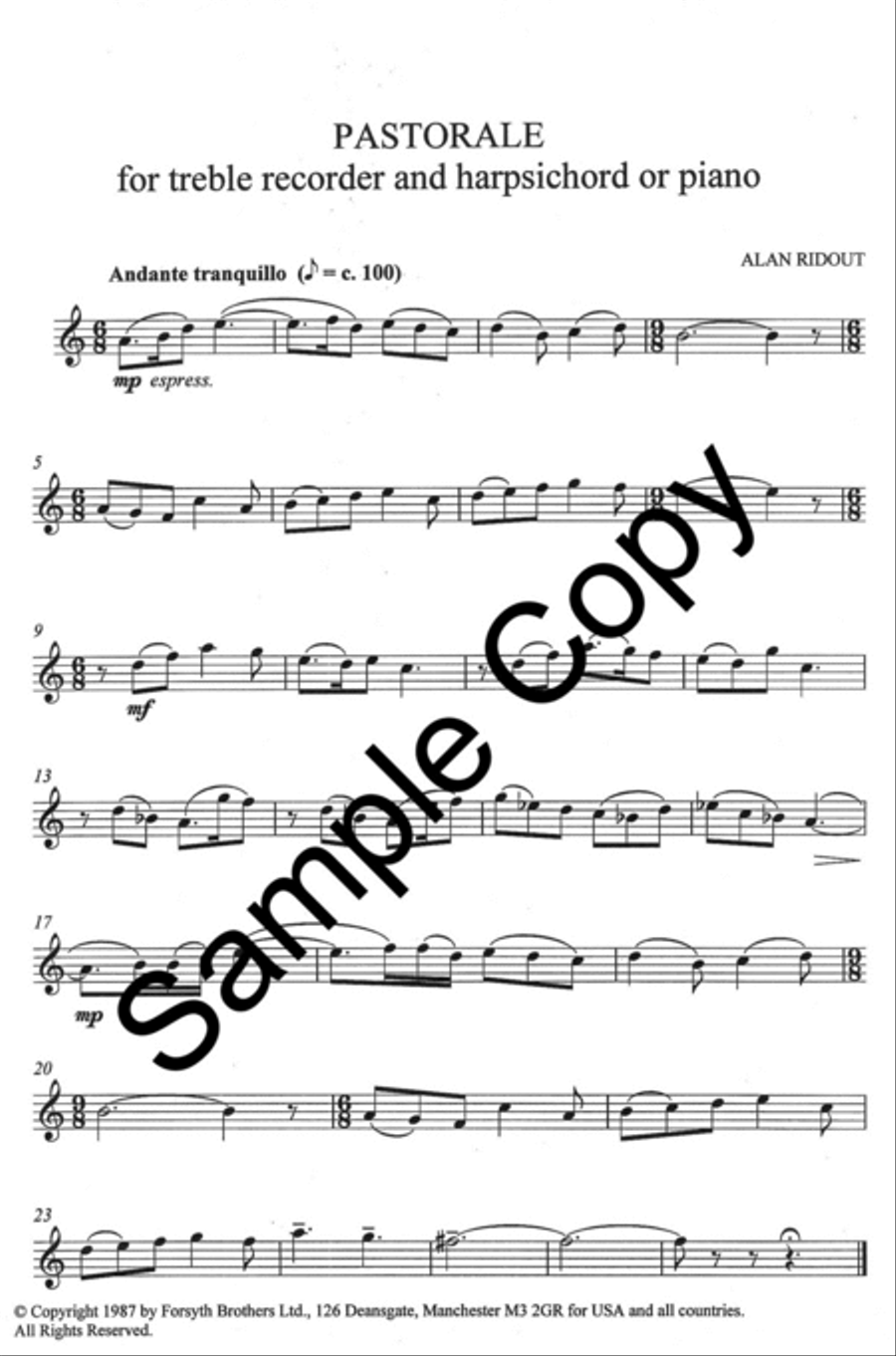 Pastorale Alto Recorder scores gallery preview page 2