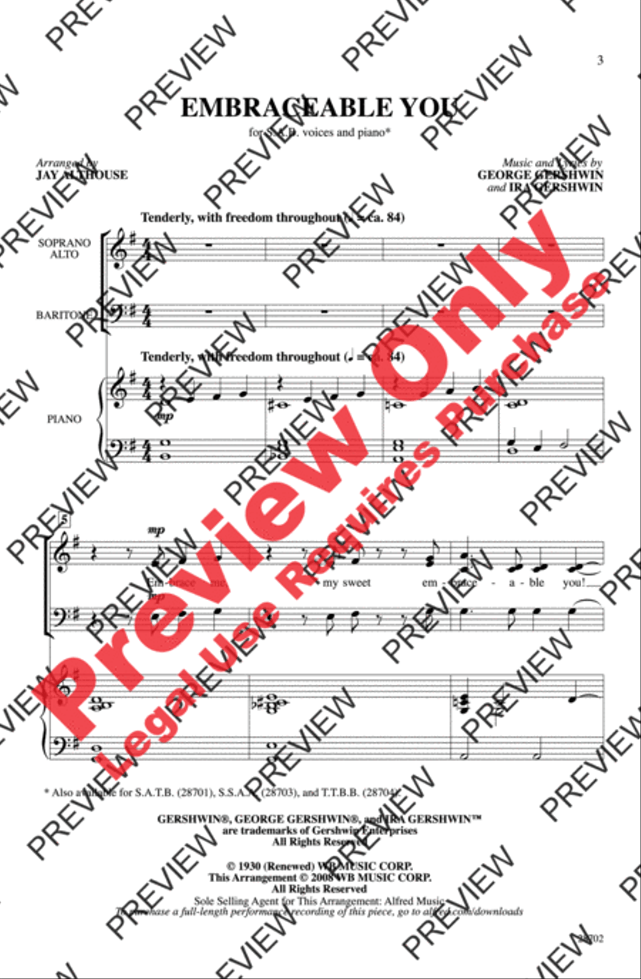 Embraceable You Embraceable You 3-Part scores gallery preview page 2
