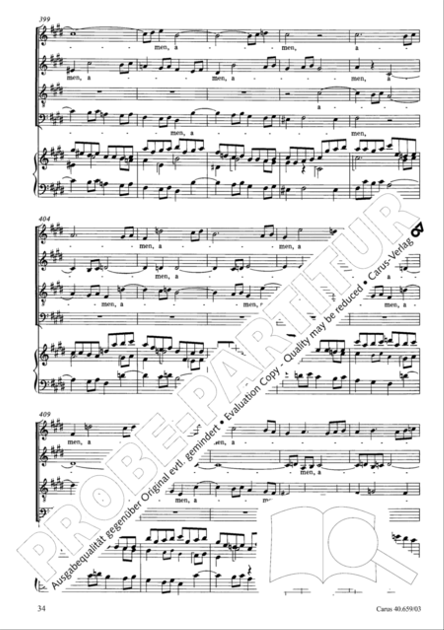 Mass in A flat major (Messe in As) 4-Part scores gallery preview page 35
