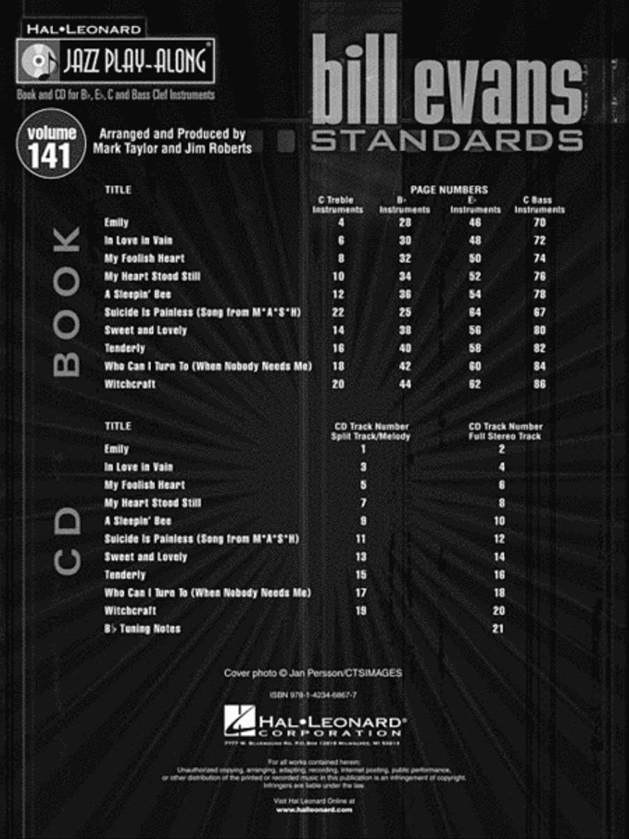 Bill Evans Standards Bill Evans Standards C Instrument scores gallery preview page 3