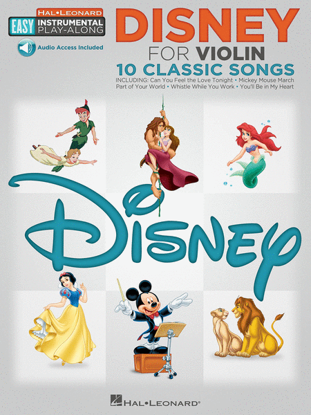 Disney (Violin Easy Instrumental Play-Along Book with Online Audio Tracks)
