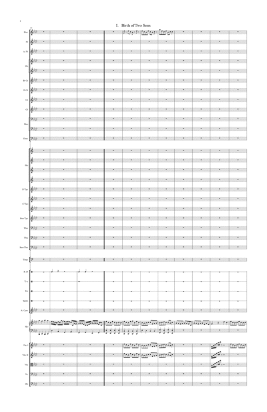 The Telling of King Raja Full Orchestra scores gallery preview page 2