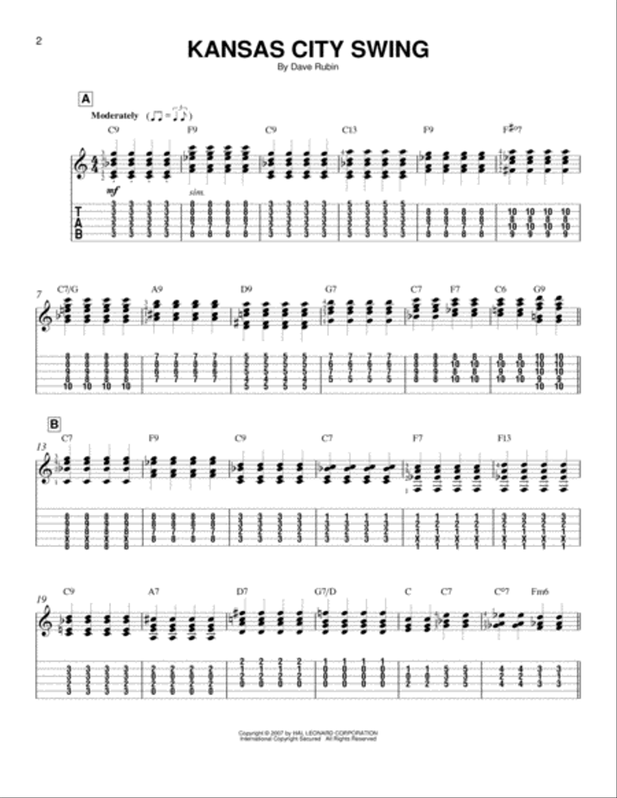 Kansas City Swing Electric Guitar scores gallery preview page 1