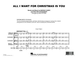All I Want For Christmas Is You - Conductor Score (Full Score)