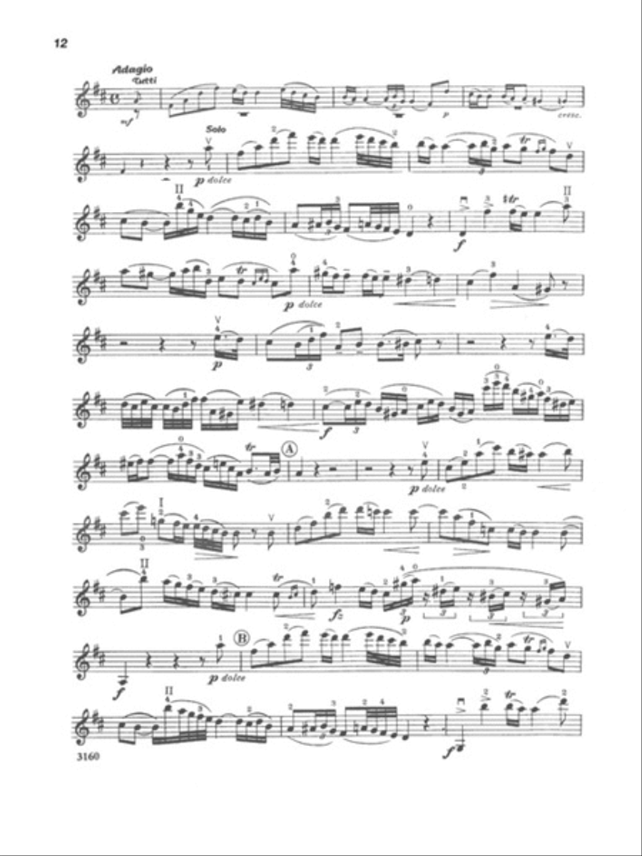 Mozart - Violin Concerto No. 3 in G Major, KV216 Violin Solo scores gallery preview page 4