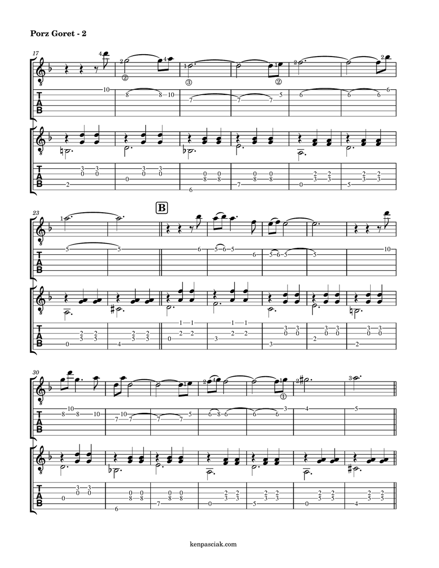 Porz Goret Acoustic Guitar scores gallery preview page 4