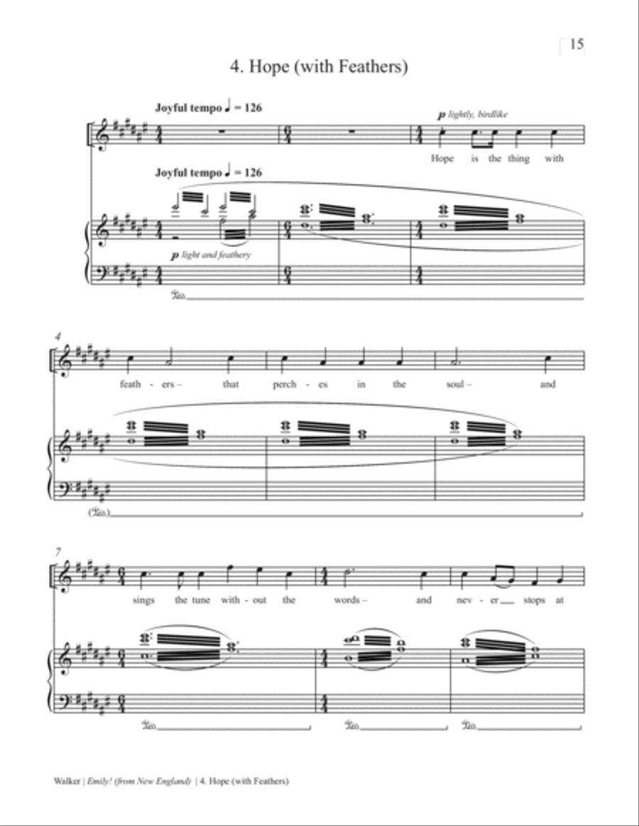 Hope (with Feathers) Soprano Voice scores gallery preview page 1