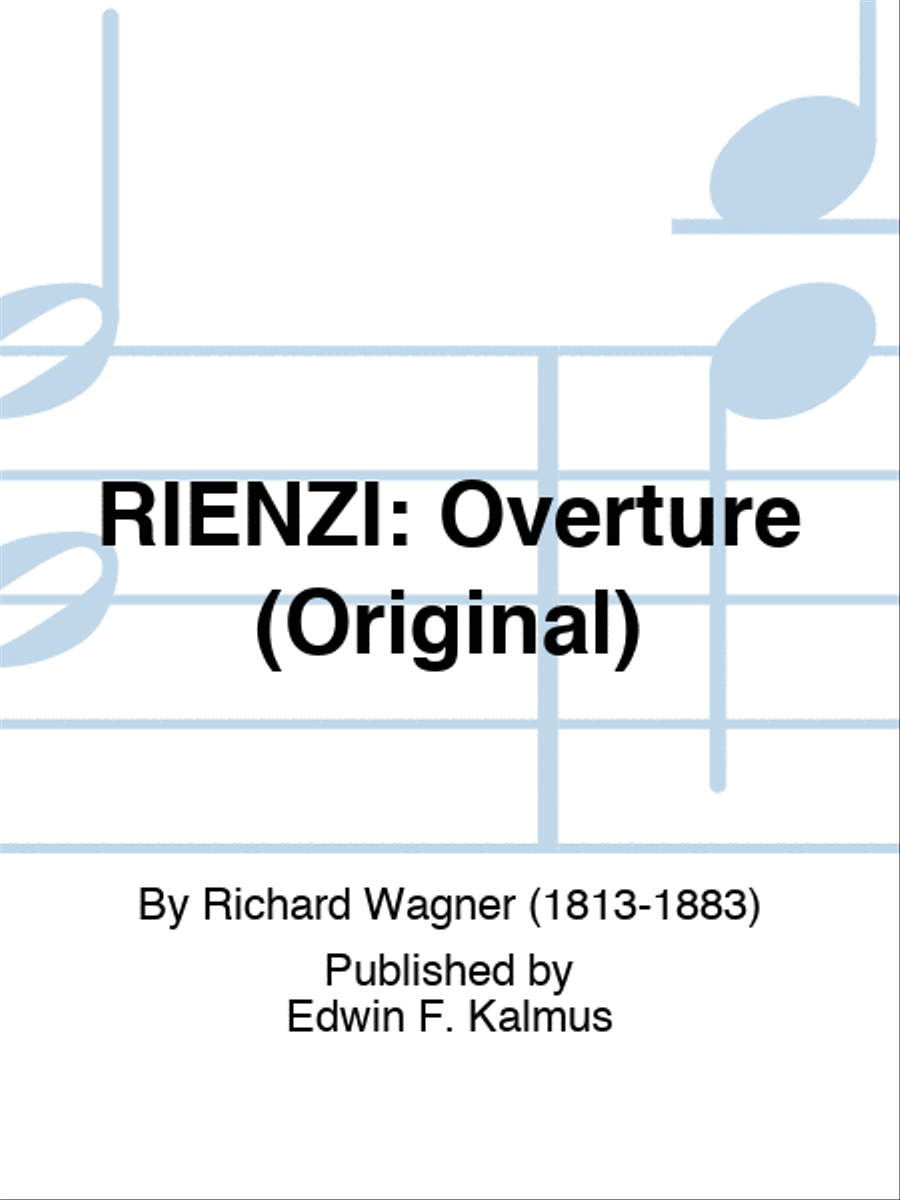 RIENZI: Overture (Original) Score scores gallery preview page 1