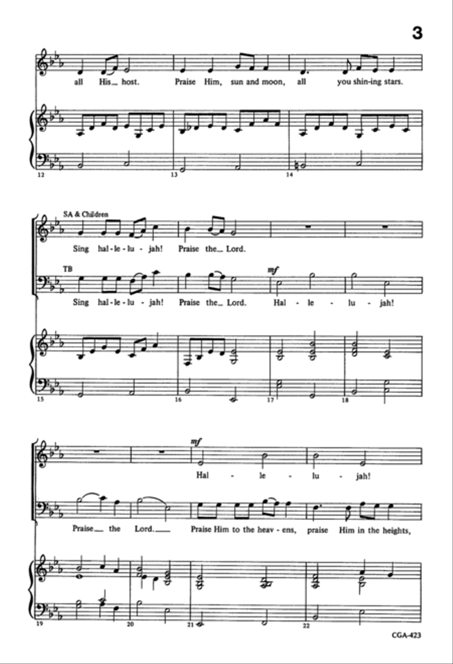 Hallelujah Round of Praise 4-Part scores gallery preview page 3