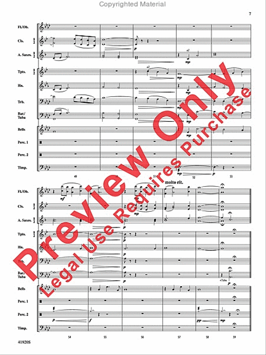The Water Is Wide Concert Band scores gallery preview page 6