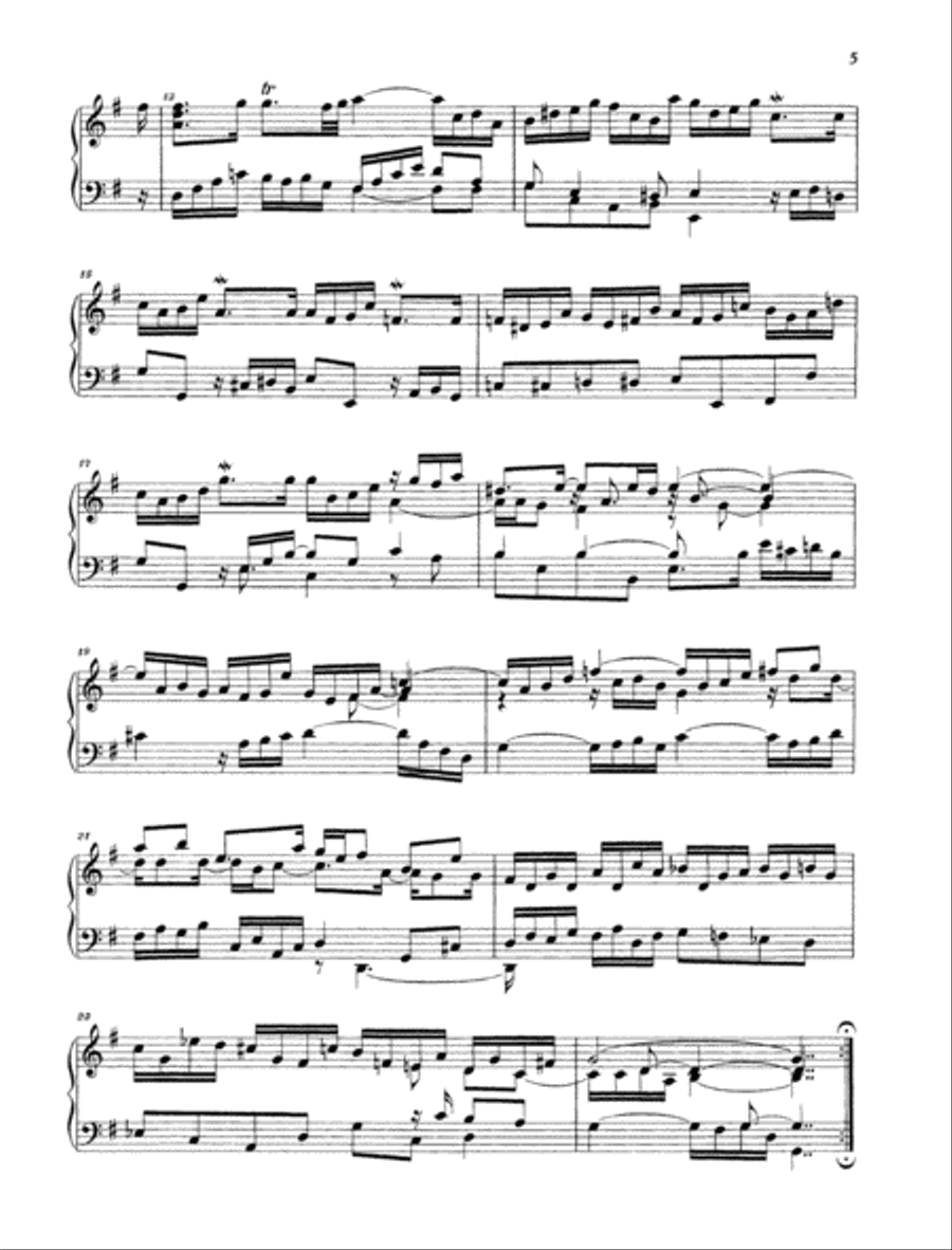 French Suite No. 5 G major, BWV 816 Piano Solo scores gallery preview page 2