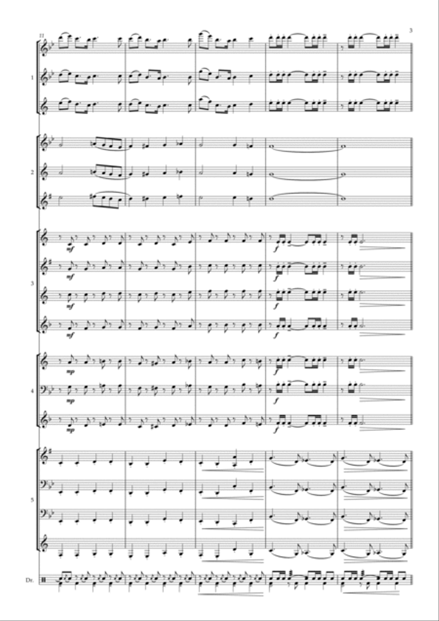 A Bridge Too Far Concert Band scores gallery preview page 3