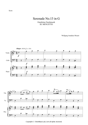 Book cover for Serenade No.13 "Eine Kleine Nachtmusik" in G major, K.525 3.Minuet (Hard version)