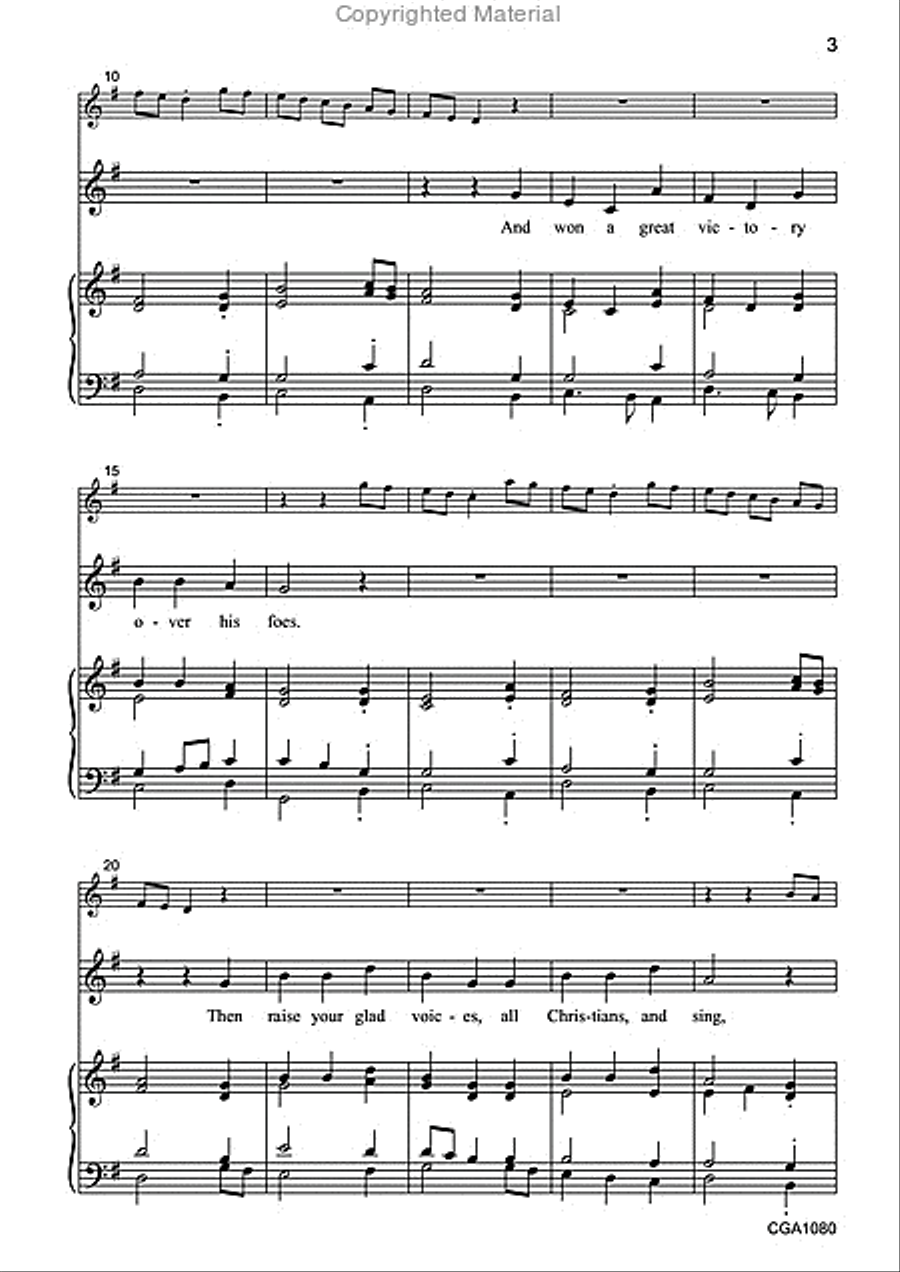 We Welcome Glad Easter Unison Choir scores gallery preview page 3
