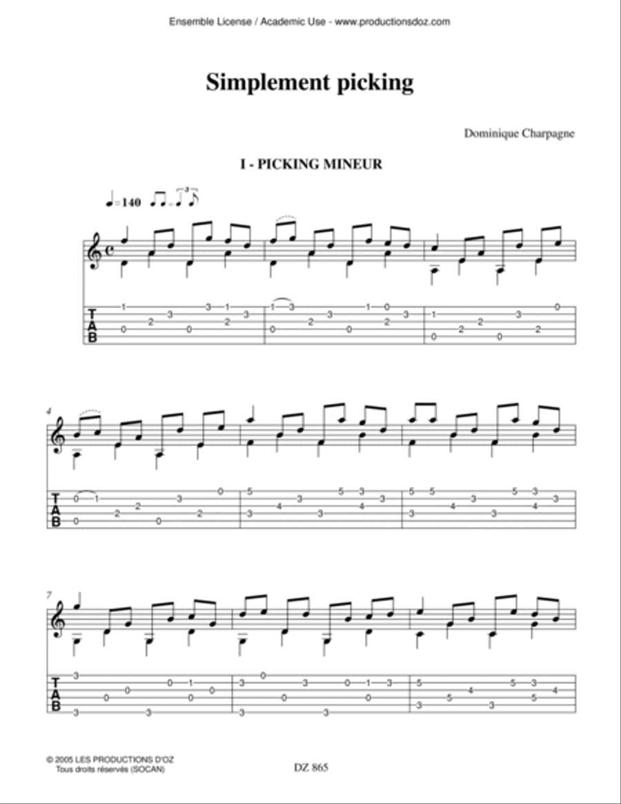 Simplement picking Simplement picking Classical Guitar scores gallery preview page 2