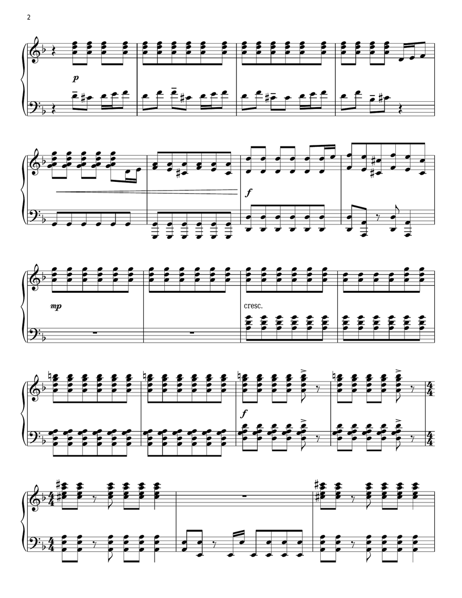 Star Trek Main Theme Piano Solo scores gallery preview page 2