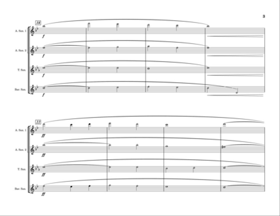 Salvation Is Created Saxophone Quartet scores gallery preview page 3