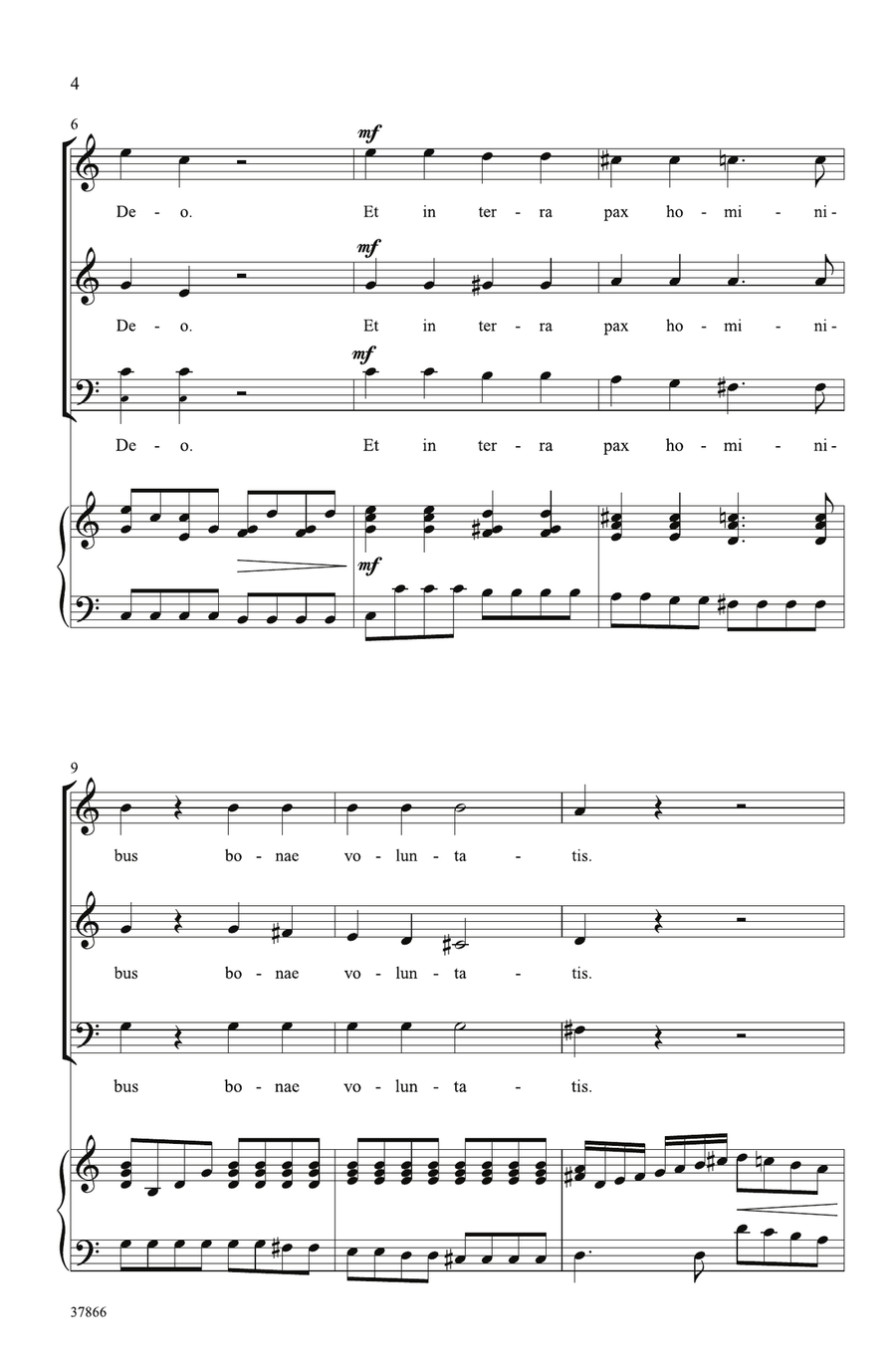 Gloria (from Missa Solemnis, K. 139) by Wolfgang Amadeus Mozart 3-Part - Digital Sheet Music page 3