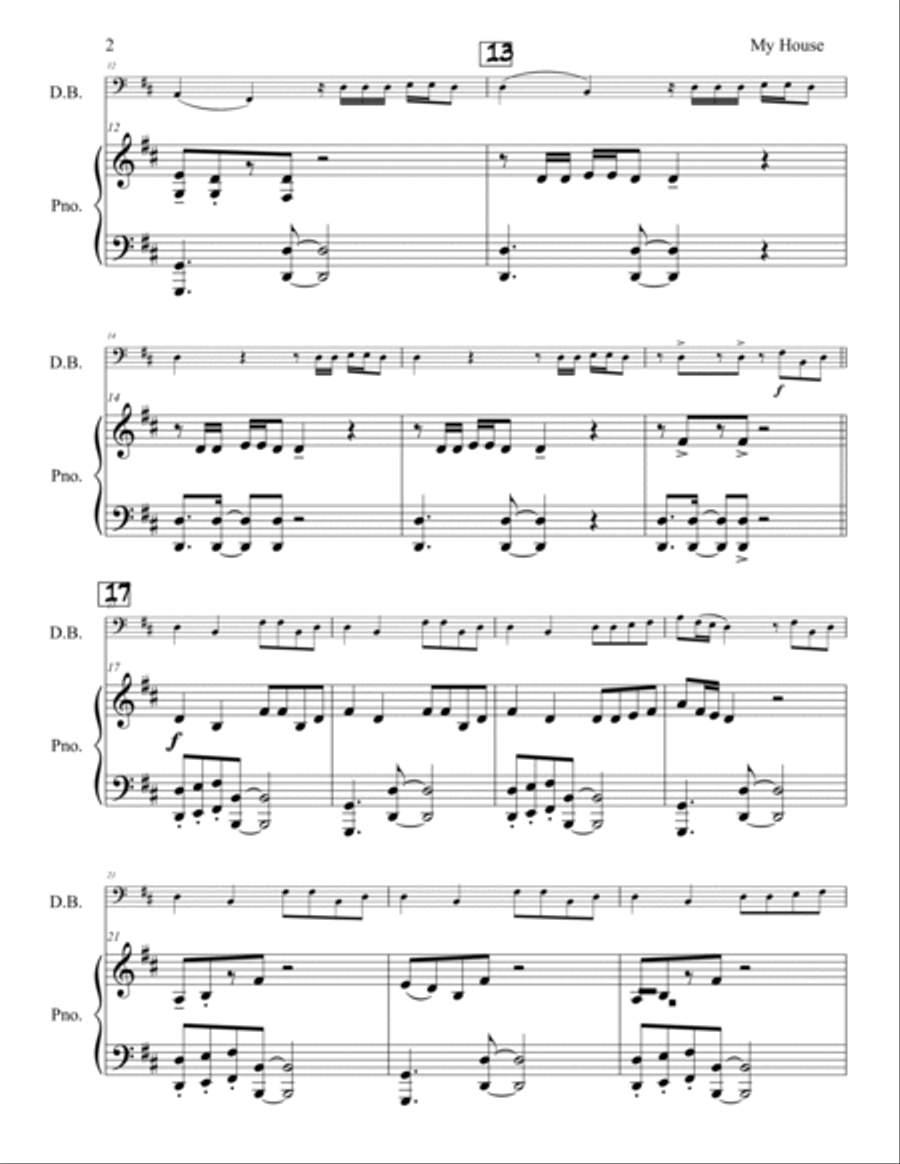 My House Double Bass scores gallery preview page 3