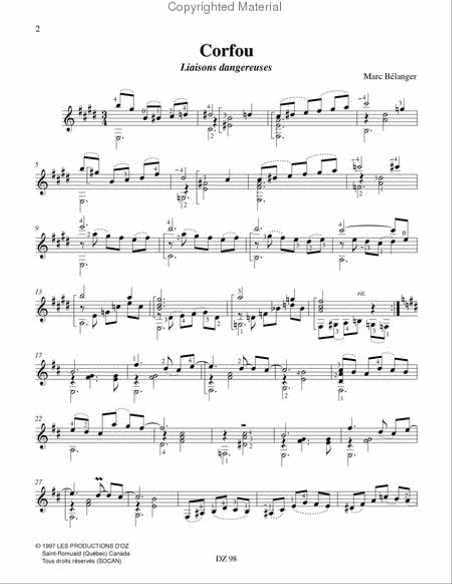 Souvenirs de voyages Souvenirs de voyages Classical Guitar scores gallery preview page 2