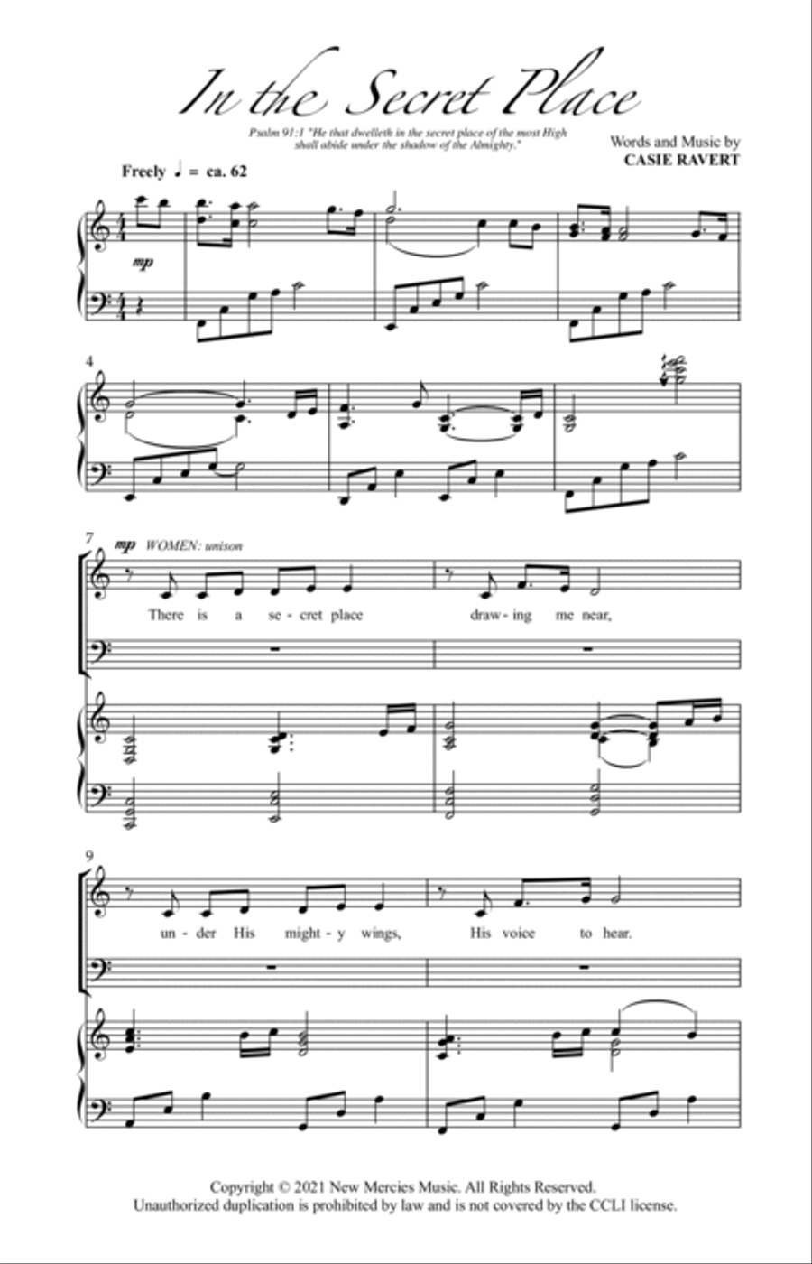 In The Secret Place In The Secret Place 4-Part scores gallery preview page 2