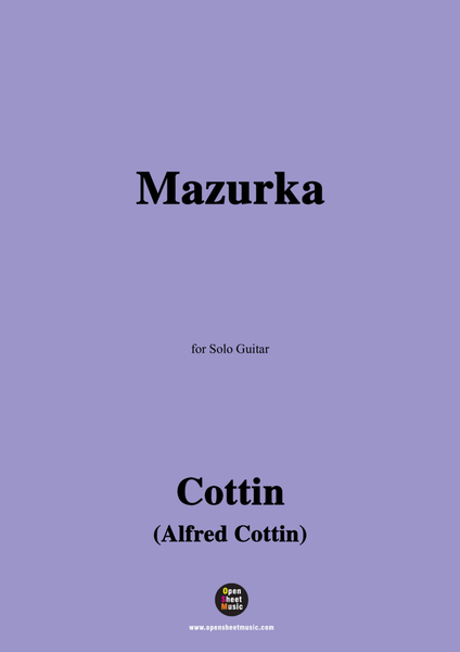 Cottin-Mazurka,for Guitar image number null