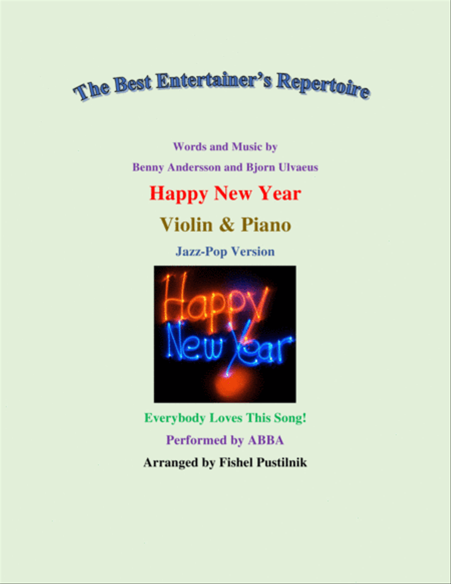 Happy New Year Violin Solo scores gallery preview page 1