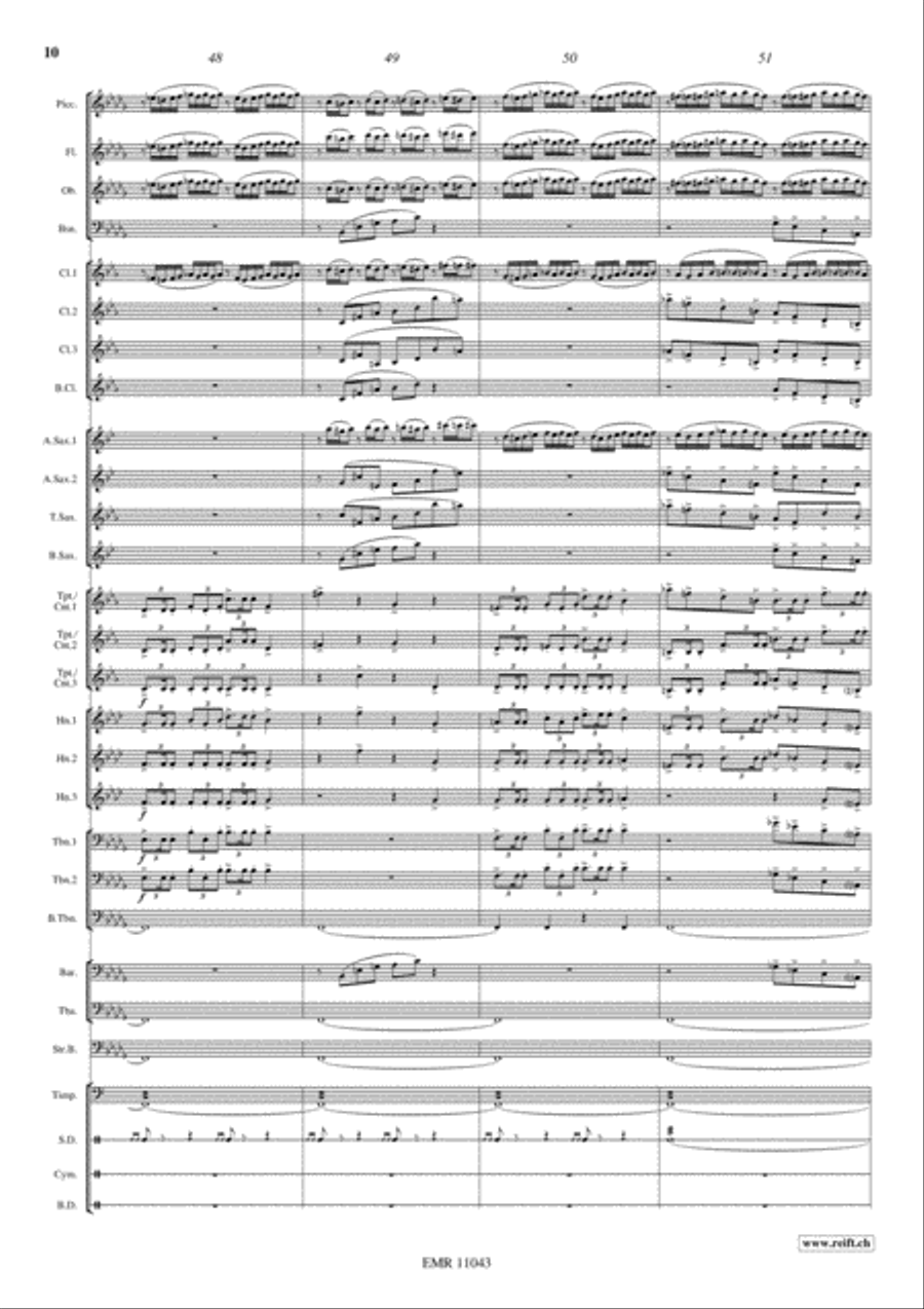 Marche Slave Concert Band scores gallery preview page 11
