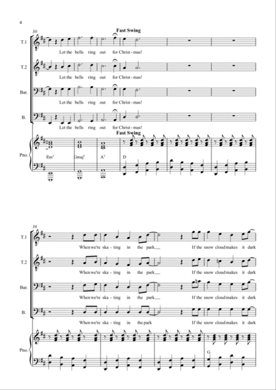 I Wish It Could Be Christmas Every Day I Wish It Could Be Christmas Every Day TTBB scores gallery preview page 4