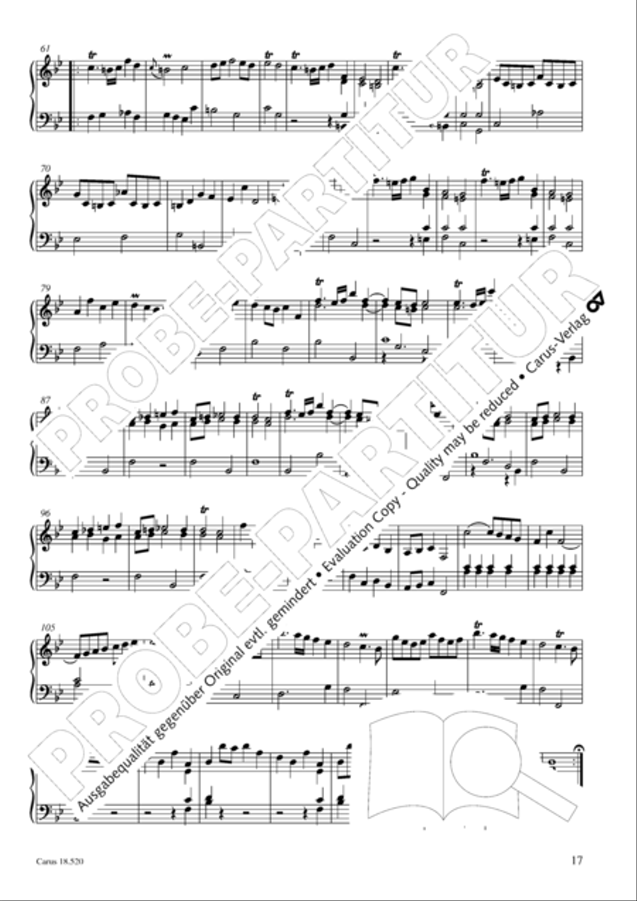 Partita in B flat Major Harpsichord scores gallery preview page 18