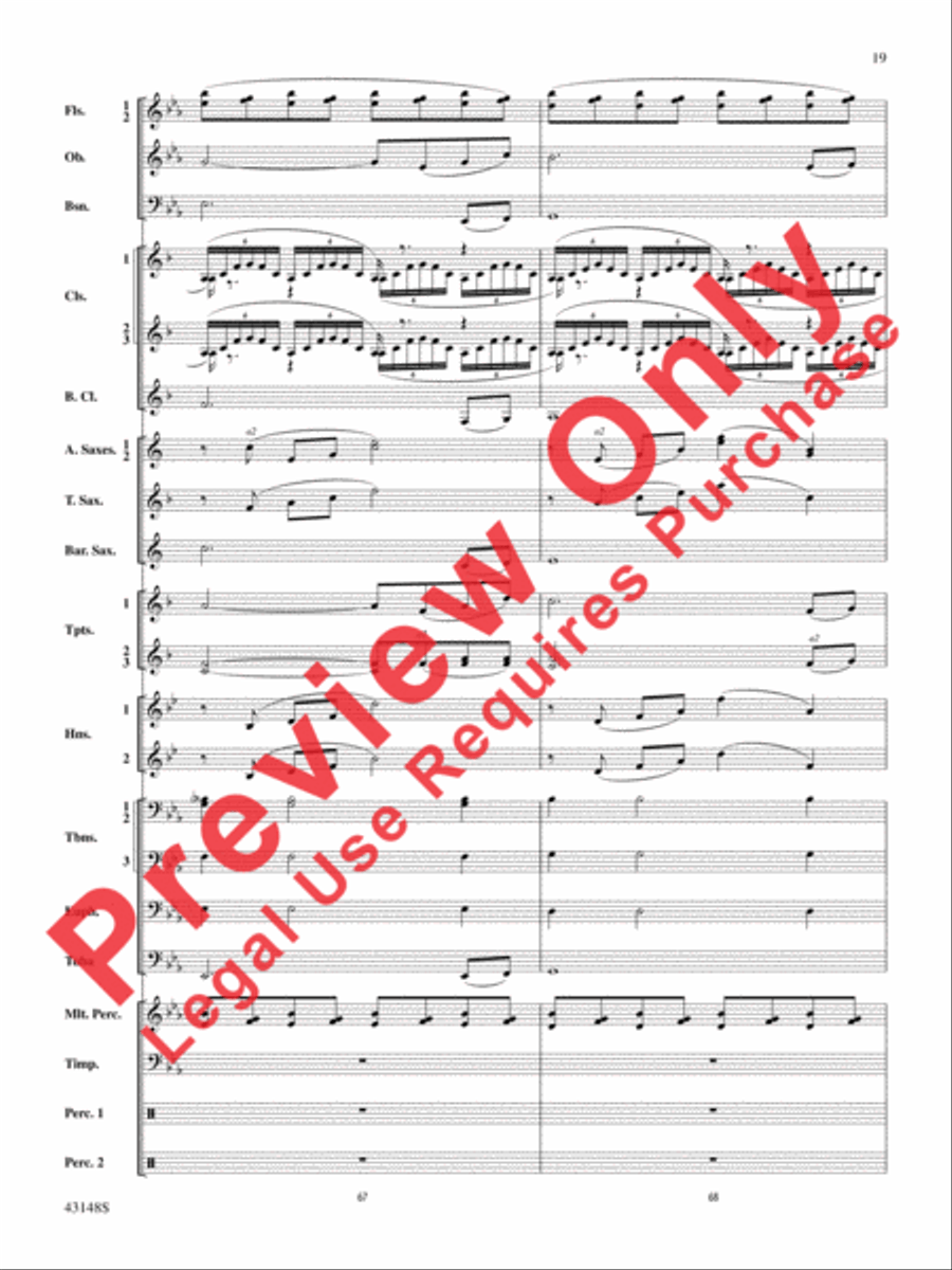 Of Sea and Song Concert Band scores gallery preview page 20