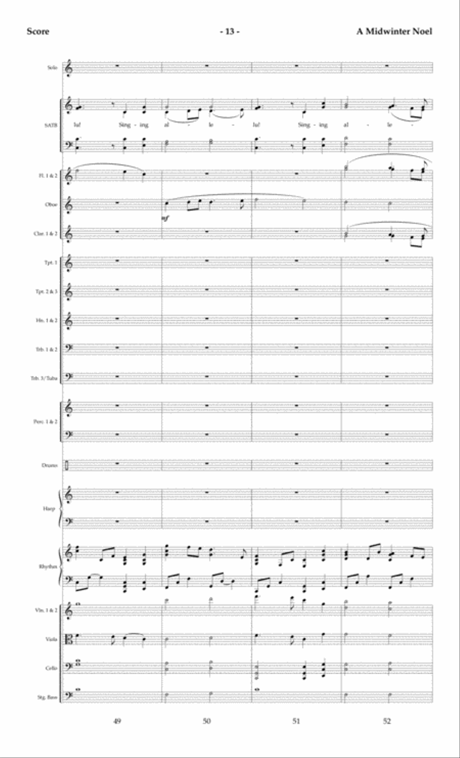 A Midwinter Noel - Orchestral Score and Parts Choir scores gallery preview page 16