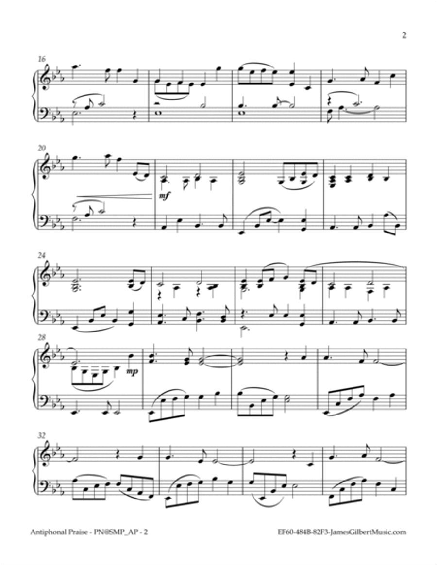 Antiphonal Praise (we Worship You) Piano Solo scores gallery preview page 3